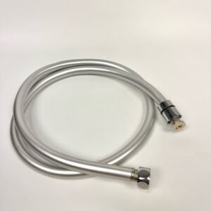 สายฝักบัว สายชำระPVC หนา5ชั้น ขนาด 1.2m 1.5m. สีเงา น๊อตทองเหลืองเเท้