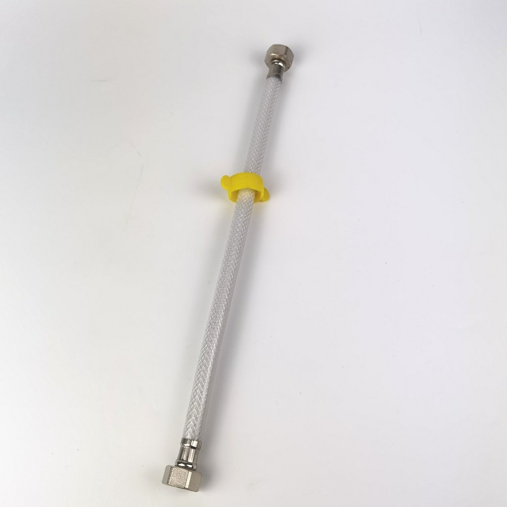สายถักน้ำดีPVC สายถักน้ำดีใยเเก้ว เเป้นทองเหลือง - Image 2