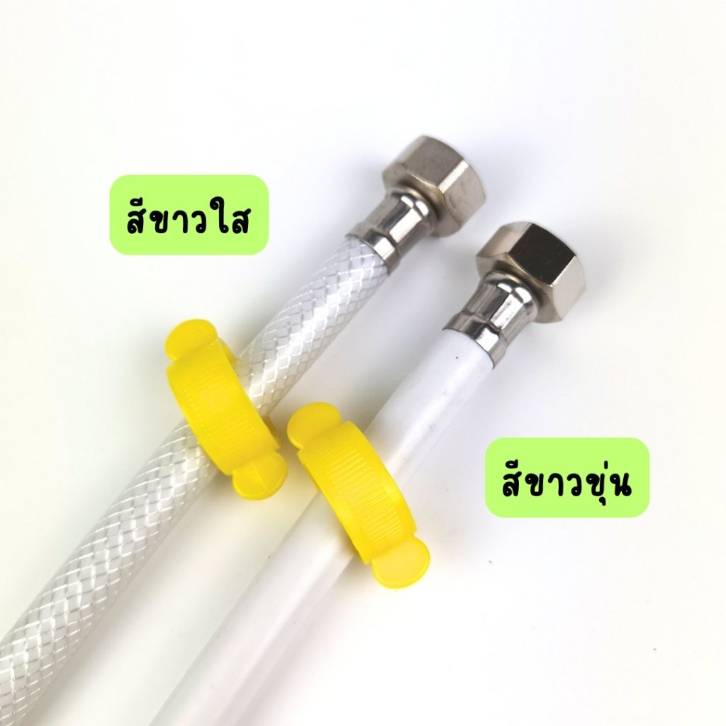 สายถักน้ำดีPVC สายถักน้ำดีใยเเก้ว เเป้นทองเหลือง - Image 4