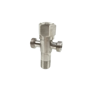 สต๊อปวาล์ว3ทาง วาล์วลอยสเเตนเลส304 หัวหกเหลี่ยม (D08)