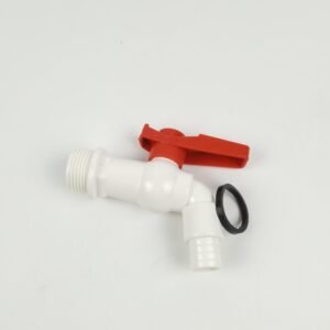 ก๊อกสนามpvc ก๊อกบอลpvc 1/2" 3/4" 4หุน 6หุน ตัวขาวด้ามสี